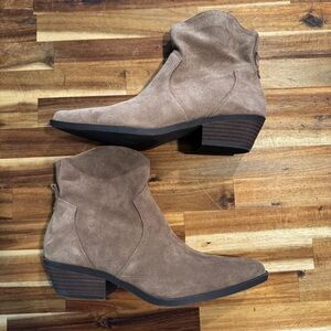 Suede Taupe Ankle Boots